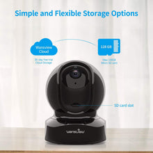 Load image into Gallery viewer, Wansview Wireless Security Camera, IP Camera 1080P HD, WiFi Home Indoor Camera for Baby\/Pet\/Nanny, Motion Detection, 2 Way Audio Night Vision, Works with Alexa, with TF Card Slot and Cloud

