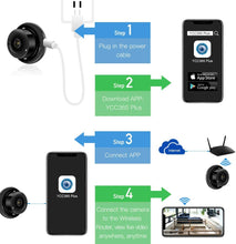 Load image into Gallery viewer, Veroyi Mini IP Camera WiFi Home Security Surveillance Nanny Camcorder with 2 Way Audio Motion Detection Night Vision
