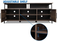 Load image into Gallery viewer, Sekey Home 58" Entertainment Center Wood Media TV Stand | Storage Console, Smoky Oak
