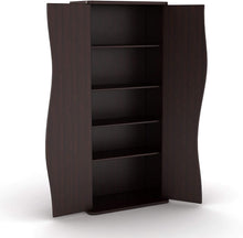 Load image into Gallery viewer, Atlantic Venus Media Storage Cabinet - Stylish Multimedia Storage Cabinet Holds 198 CDs, 88 DVDs or 108 Blu-Rays, 4 Adjustable and 2 Fixed Shelves PN83035729 in Espresso
