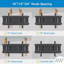 Load image into Gallery viewer, TV Wall Mount Bracket Full Motion- Fits 16”, 24” Wood Studs Articulating Swivel TV Mount for 37-75 Inch LED, LCD, OLED, Flat Screen TVs - Weight up to 132lbs - VESA 600x400mm PERLESMITH
