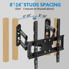 Load image into Gallery viewer, Corner TV Wall Mount FOZIMOA Full Motion TV Mount Bracket for Most 32-50 inch Flat TVs with Dual Articulating Arm Tilt Swivel up to 77 lbs Max VESA 400x400mm HDMI Cable Ties Level Included
