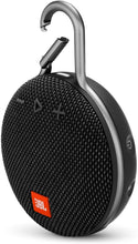 Load image into Gallery viewer, JBL Clip 3 Portable IPX7 Waterproof Wireless Bluetooth Speaker with Built-in Carabiner, Noise-Canceling Speakerphone and Microphone, Black (Renewed)
