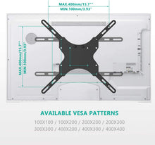 Load image into Gallery viewer, TV Ceiling Mount Adjustable Bracket Fits Most LED, LCD, OLED and Plasma Flat Screen Display 26 to 65 Inch, up to 110 Lbs, Height Extension up to 58 Inch, VESA up to 400x400mm (CM2665XL), Black by WALI
