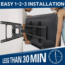 Load image into Gallery viewer, Mounting Dream TV Wall Mounts TV Bracket for 42-70 Inch TVs, Premium TV Mount, Full Motion TV Wall Mount with Articulating Arms, Max VESA 600x400mm and 100 LBS, Fits 16", 18", 24" Studs MD2296-24K
