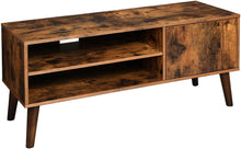 Load image into Gallery viewer, VASAGLE Retro TV Stand, TV Console for TVs up to 43 Inches, Mid-Century Modern Entertainment Centre for Flat Screen TV, Gaming Consoles, in Living Room, Entertainment Room, Office, Brown ULTV09BX
