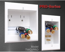 Load image into Gallery viewer, PowerBridge TWO-PRO-6 Dual Power Outlet Professional Grade Recessed In-Wall Cable Management System for Wall-Mounted Flat Screen LED, LCD, and Plasma TV’s
