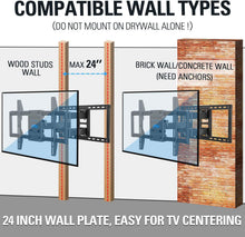 Load image into Gallery viewer, Mounting Dream TV Wall Mount TV Bracket for 42-84 Inch TVs, Universal Full Motion TV Mount with Articulating Arms, Max VESA 800x400mm 132 lbs. Loading, Easy to Install on 16", 18", 24" Studs MD2298-XL
