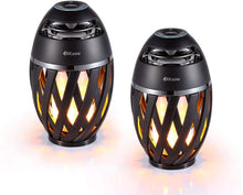 Load image into Gallery viewer, DIKAOU Led flame table lamp, Torch atmosphere Bluetooth speakers&amp;Outdoor Portable Stereo Speaker with HD Audio and Enhanced Bass,LED flickers warm yellow lights BT4.2 for iPhone\/iPad \/Android
