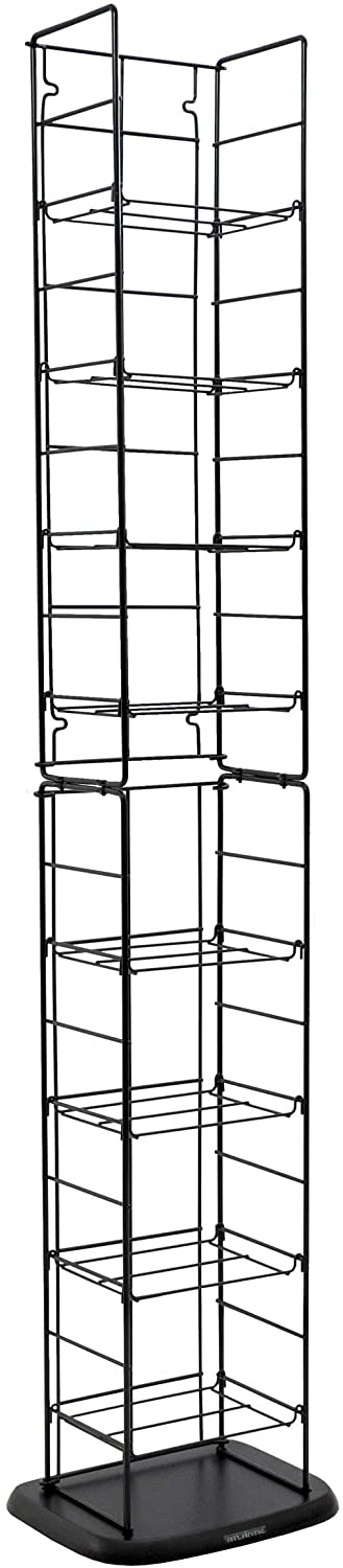 Atlantic Adjustable Wire Media Rack - Heavy Gauge Steel, Holds 153CDs, 72 DVDs, 8 Adjustable Shelves PN78205091