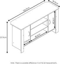 Load image into Gallery viewer, Furinno Econ TV Stand Entertainment Center, Espresso

