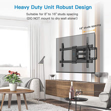 Load image into Gallery viewer, PERLESMITH Full Motion TV Wall Mount Bracket Dual Articulating Arms Bear up to 132lbs for Most 37-70 inch TV with Tilt, Swivel, Rotation fit LED, LCD, OLED, Plasma Flat Screen TV, Max VESA 600x400mm
