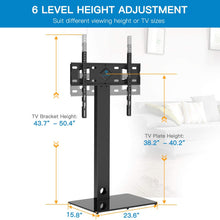 Load image into Gallery viewer, PERLESMITH Universal Floor TV Stand/Base with Swivel Mount for Most 32-65 inch LCD LED TVs - Height Adjustable, Cable Management and Space Saving, VESA 600x400mm, Perfect for Corner &amp; Bedroom
