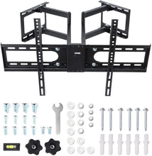 Load image into Gallery viewer, Vemount Corner TV Wall Mount Bracket Full Motion TV Corner Mounts for 32-65 inch Samsung LG Vizio Sony Sharp LCD LED OLED Plasma Flat Screen Panel up to 99 LBS VESA 600x400mm Swivel Articulating Arms

