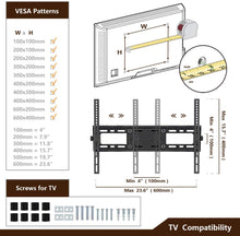 Load image into Gallery viewer, TAVR Mobile TV Stand Rolling TV Cart Floor Stand with Mount on Lockable Wheels Height Adjustable Shelf for 32-70 inch Flat Screen or Curved TVs Monitors Display Trolley Stand Loading 110lbs
