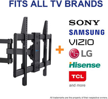 Load image into Gallery viewer, RENTLIV TV Mount Full Motion with Articulating Arms for 37-70 inch Flat Curved Screen LED 4K TVs, Tilt Swivel Rotation TV Wall Mounts TV Bracket with Max VESA 600x400mm,Fits 8" 16" Wood Studs
