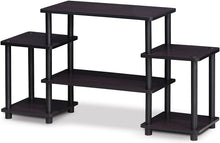 Load image into Gallery viewer, Furinno Turn-N-Tube No Tools Entertainment TV Stands, Black\/Grey
