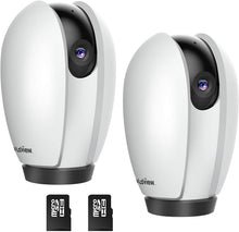 Load image into Gallery viewer, LaView PT Home Security Camera HD 1080P(2 Pack),Home Security System with Motion Detection,Include 2 SD Cards,32GB,Two-Way Audio, Night Vision,WiFi Home Indoor for Baby/pet,Alexa, USA Cloud Service
