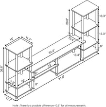 Load image into Gallery viewer, FURINNO Turn-N-Tube Grand Entertainment Center, Espresso\/Black
