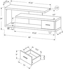 Load image into Gallery viewer, Monarch Specialties White with 1 Drawer TV Stand, 60"
