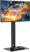 Load image into Gallery viewer, PERLESMITH Universal Floor TV Stand/Base with Swivel Mount for Most 32-65 inch LCD LED TVs - Height Adjustable, Cable Management and Space Saving, VESA 600x400mm, Perfect for Corner &amp; Bedroom
