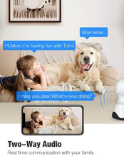 Load image into Gallery viewer, Pet Camera, Security Camera Conico 1080P HD Wireless Camera with Sound Motion Detection Two-Way Audio,Pan\/Tilt\/Zoom WiFi Surveillance Camera,Home Security Baby Cam with Night Vision Works with Alexa
