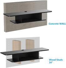 Load image into Gallery viewer, FITUEYES Wall Mounted Media Console, Floating TV Stand Component Shelf, Black, DS210501WB
