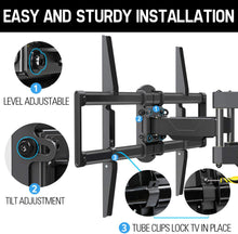 Load image into Gallery viewer, Mounting Dream TV Mount- Full Motion TV Mount for 42-70 inch TVs, TV Wall Mount Bracket with Dual Articulating Arms, Fits 12”- 16” Wood Studs, TV Wall Mounts with VESA 600x400mm Holds up to 100lbs
