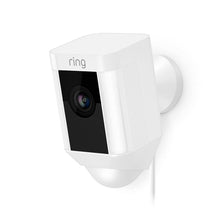 Load image into Gallery viewer, Ring Spotlight Cam Wired: Plugged-in HD security camera with built-in spotlights, two-way talk and a siren alarm, White, Works with Alexa
