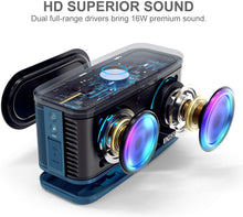 Load image into Gallery viewer, DOSS SoundBox Plus Portable Wireless Bluetooth Speaker with HD Sound and Deep Bass, Wireless Stereo Pairing, Built-in Mic, 20H Playtime, Portable Wireless Speaker for Phone, Tablet, TV, and More-Blue
