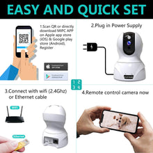 Load image into Gallery viewer, Wireless Security Camera,KAMTRON HD WiFi Security Surveillance IP Camera Home Monitor with Motion Detection Two-Way Audio Night Vision,White (G-826w)

