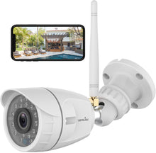 Load image into Gallery viewer, Outdoor Security Camera, Wansview 1080P Wireless WiFi Home Surveillance Waterproof Camera with Night Vision, Motion Detection, Remote Access, Compatible with Alexa-W4, White
