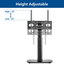 Load image into Gallery viewer, Rfiver Universal Tabletop TV Stand Base with Swivel Mount Height Adjustable fit Most 32" - 65" LCD LED Flat Panel Screen or Curved TVs, Black
