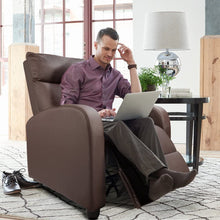 Load image into Gallery viewer, Devoko Recliner Chair Massage Home Theater Seating PU Leather Modern Living Room Chair Padded Cushion Reclining Sofa (Brown)
