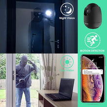 Load image into Gallery viewer, Dog Camera-1080P FHD Pet Camera with Phone App, Pan/Tilt/ Zoom Puppy Camera with 2-Way Audio, AI Human Detection, Night Vision Cloud Storage / TF Card Work with Alexa Wireless Security Camera for Home

