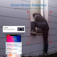 Load image into Gallery viewer, Security Camera Outdoor, Goowls 1080P HD 2.4G WiFi Home Surveillance Camera Plug-in with Waterproof Night Vision 2-Way Audio Motion Detection Cloud Service Compatible with Alexa
