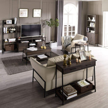 Load image into Gallery viewer, Sekey Home 58" Entertainment Center Wood Media TV Stand | Storage Console, Smoky Oak
