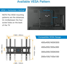 Load image into Gallery viewer, TV Wall Mount Bracket Full Motion Swivel Articulating Arms Tilt Rotation, Fit Most 26-55 Inch LED, LCD, OLED Flat Curved TVs, Extension to 24 inch Wood Stud Max VESA 400x400mm up to 99lbs by Pipishell
