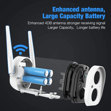 Load image into Gallery viewer, Conico Outdoor Security Camera, Wireless Rechargeable Battery Powered Camera 10400mAh, 1080P WiFi Surveillance Camera for Home with Night Vision, Two Way Audio, PIR Motion Detection, IP65 Waterproof
