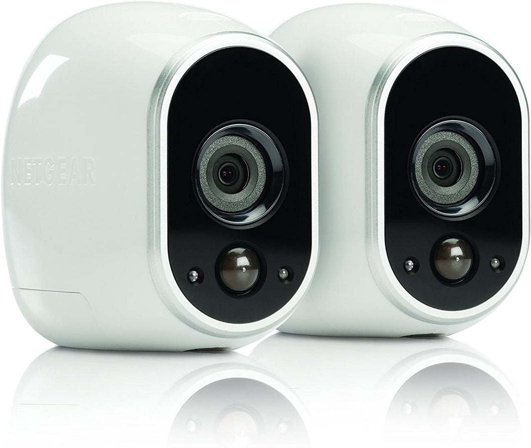 (Renewed) Netgear Arlo Smart Security - 2 HD Camera Security System,Wire-Free, Indoor/Outdoor with Night Vision (VMS3230) (VMS3230