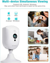 Load image into Gallery viewer, Wireless Security Camera, Conico 1080P Wireless Camera with Sound Motion Detection IR Night Vision, Home Camera with 2- Way Audio 8X Zoom, WiFi Camera Cloud Service Compatible with Alexa, 2.4G WiFi
