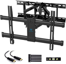 Load image into Gallery viewer, PERLESMITH Full Motion TV Wall Mount for Most 37-70 Inch TVs up to 132lbs - Fits 16”, 18”, 24” Wood Studs - Articulating TV Mount Dual Arms with Tilts, Swivels &amp; Extends 16”, Max VESA 600x400mm
