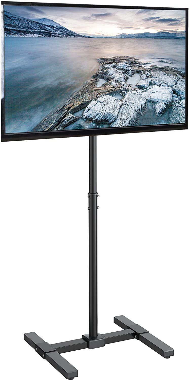 VIVO Mobile TV Display Stand for 13 to 42 inch LED LCD Flat Panel Screens | Rolling Floor Stand Height Adjustable Mount with Wheels (STAND-TV07W)