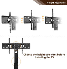 Load image into Gallery viewer, TAVR Universal Floor TV Stand Base with Swivel Height Adjustable Mount for 32 37 42 47 50 55 60 65 inch Plasma LCD LED Flat or Curved Screen TVs,Tempered Glass Base for Media Storage
