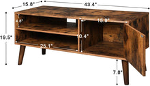 Load image into Gallery viewer, VASAGLE Retro TV Stand, TV Console for TVs up to 43 Inches, Mid-Century Modern Entertainment Centre for Flat Screen TV, Gaming Consoles, in Living Room, Entertainment Room, Office, Brown ULTV09BX

