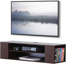 Load image into Gallery viewer, FITUEYES Wall Mounted Audio\/Video Black Wood Grain for Xbox one \/PS4\/ vizio\/Sumsung\/Sony TV DS210002WB
