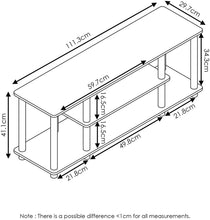 Load image into Gallery viewer, FURINNO Turn-N-Tube 3-Tier Entertainment TV Stand, Round, French Oak Grey\/Black
