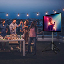 Load image into Gallery viewer, PERLESMITH TV Tripod Stand-Portable TV Stand for 23-55 Inch LED LCD OLED Flat Screen TVs-Height Adjustable Display Floor TV Stand with VESA 400x400mm, Holds up to 88lbs
