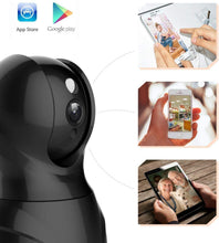Load image into Gallery viewer, Wireless Security Camera with Two-way Audio - KAMTRON 1080P HD WiFi Security Surveillance IP Camera Home Baby Monitor with Motion Detection Night Vision, Black

