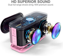 Load image into Gallery viewer, DOSS SoundBox Plus Portable Wireless Bluetooth Speaker with HD Sound and Deep Bass, Wireless Stereo Pairing, Built-in Mic, 20H Playtime, Portable Wireless Speaker for Home, Outdoor, Travel-Pink
